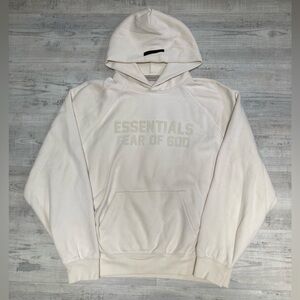 Authentic White Essentials Fear of God Hoodie - Fits a Large